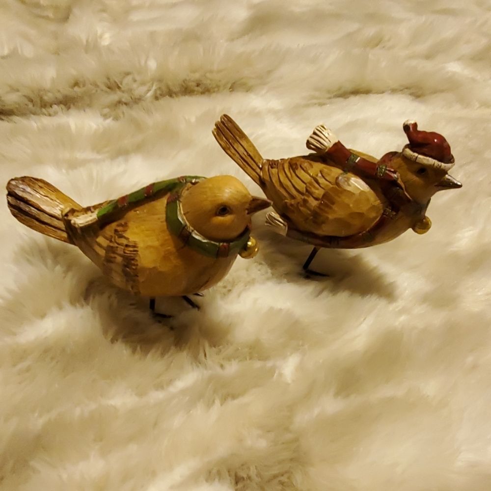 Set of two cute Holiday bird figurines 🐦🐦